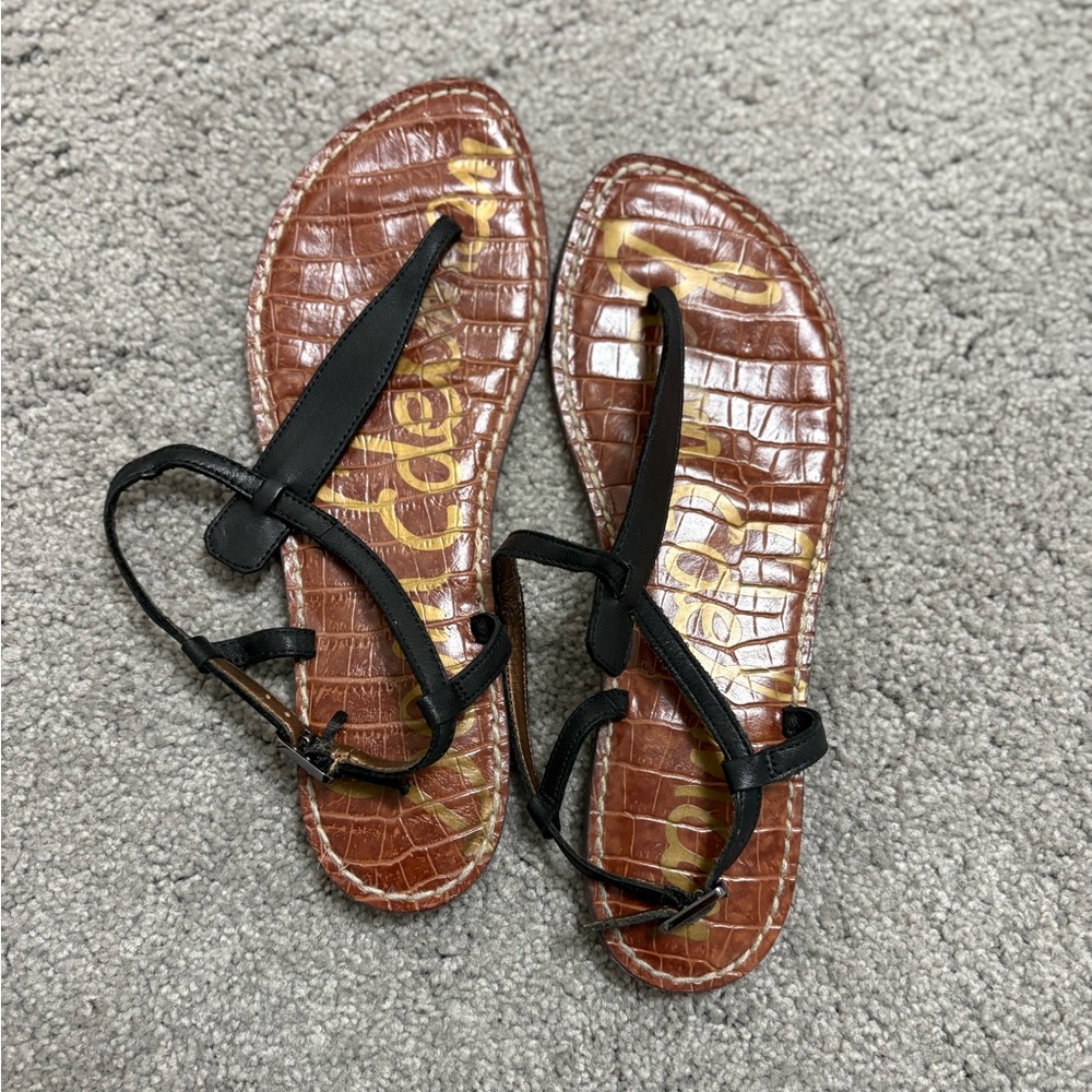 Sam Edelman Gigi Thong T- Strap Sandal - Black - Size 7.5 - Picture 3 of 9